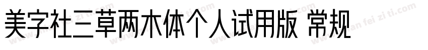 美字社三草两木体个人试用版 常规体字体转换